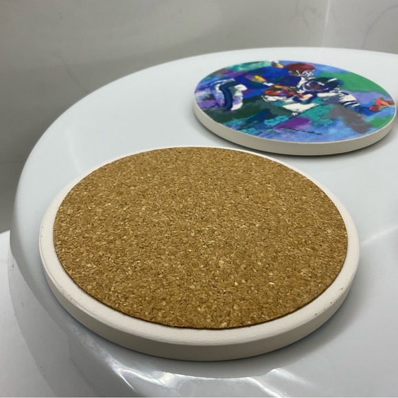 Stone Coasters (set of 4) Football themed by Richard Wallach - Picture 5 of 6